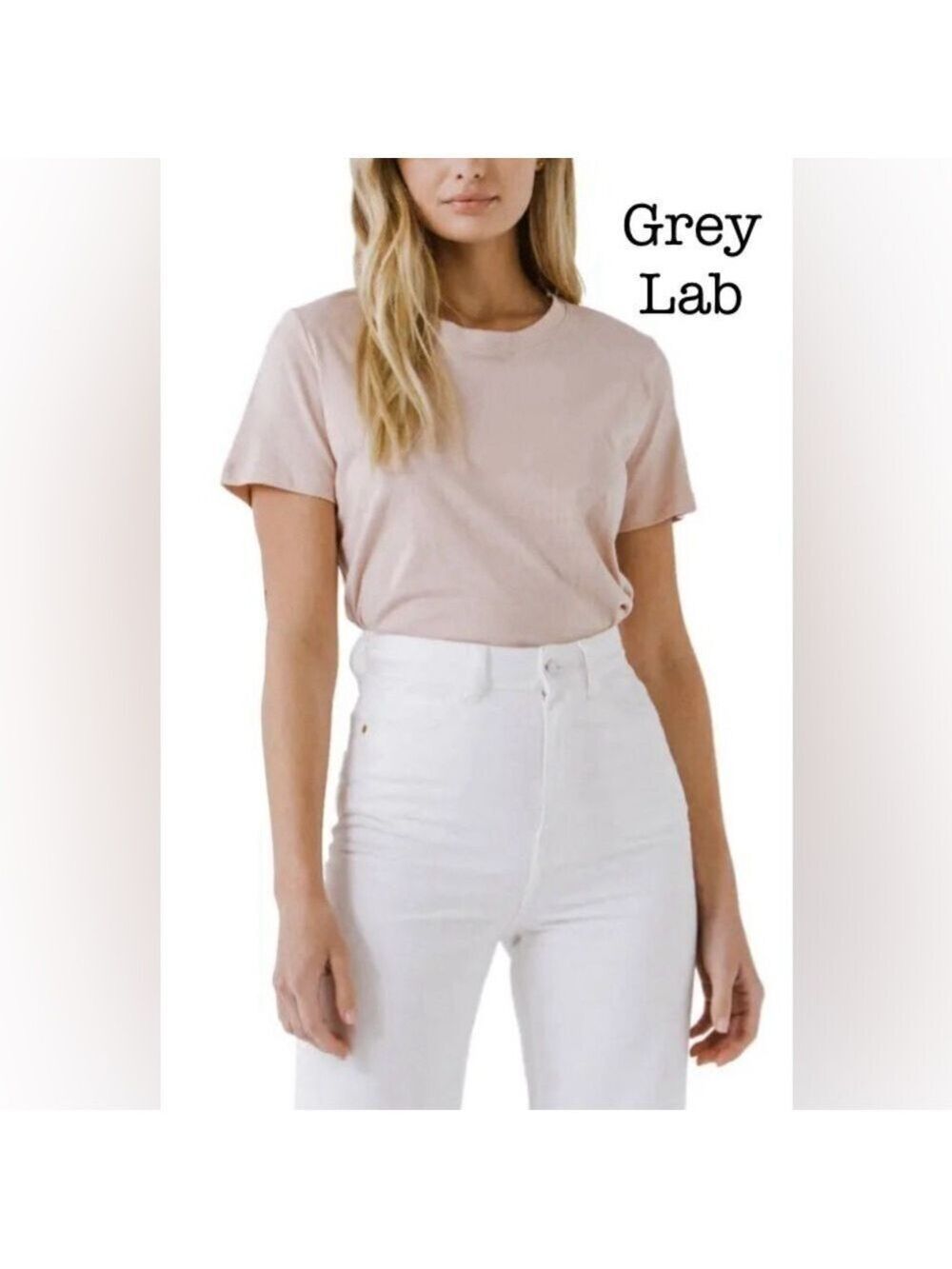 🔥NWT🔥 Grey Lab Classic Crewneck Buttery SOFT T-Shirt in Rose size Medium